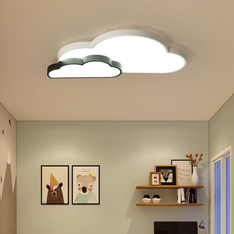 Minimalist Lovely Baby Room Double Cloud Shape Lighting LED Ceiling Room Lamp