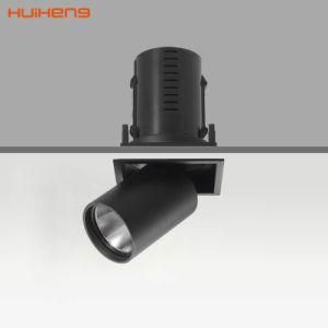 Aluminium White Retractable Light 25W Ce LED COB Grille Downlight