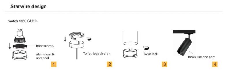 Good Price Modular Design for GU10 LED Ceiling Mounted Lighting