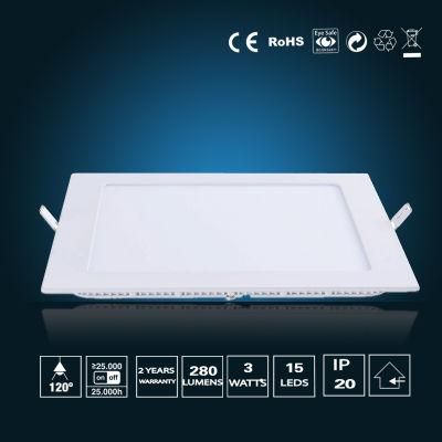 3W LED Panel Light 85*85*16mm