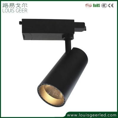 Modern Adjustable 350 Degree Rotation Aluminum COB 25W LED Track Light for Hotel Room