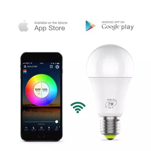 WiFi Smart LED bulb Works with Tuya APP E27