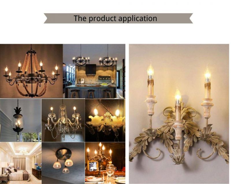 Larger Filament Chip, Higher Efficiency High Light Transmittance Decorative Lamps Flame Candle