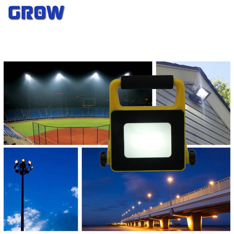 Chinese Manufacture LED Portable Floodlight 10-30W IP65 with Stand for Outdoor Work Light Lighting