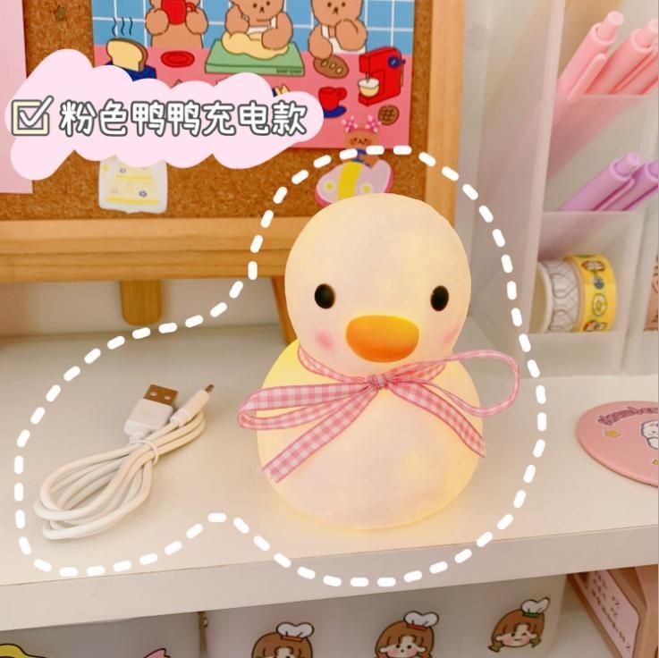 Bedroom Girl LED Cute Little Duck Room Bedside Lamp Decoration Dormitory Night Light