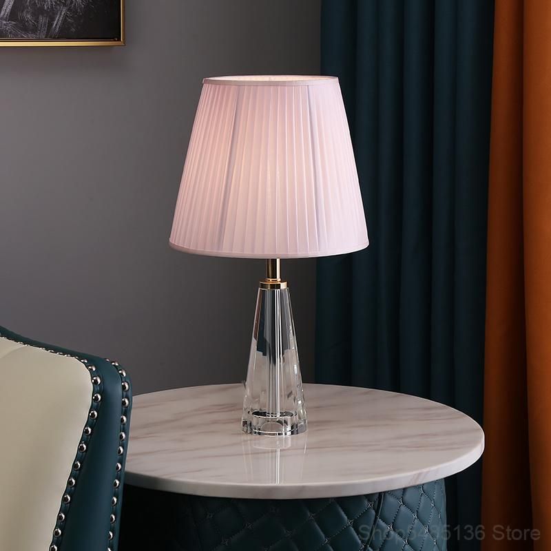 Modern Crystal Table Lamp LED Bedroom Bedside Table Light (WH-MTB-139)
