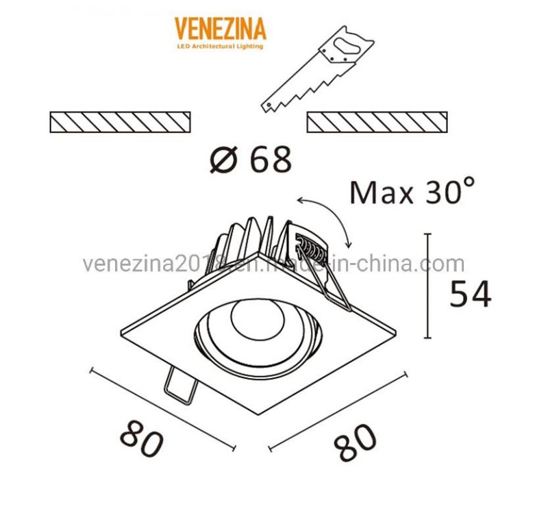 Cast Aluminum COB LED High Efficient LED Downlight LED Ceiling Light LED Spot Light LED Light LED Down Light