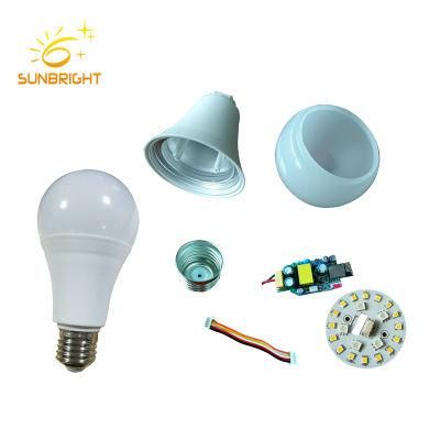 Plastic Cover E27 B22 E14 Base LED Bulb Parts