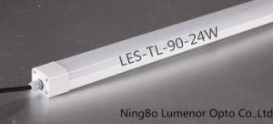 24W SMD IP65 PF&gt;0.9 Aluminium and Plastic LED Tri-Proof Lamp for Street with CE RoHS (LES-TL-90-24WA)