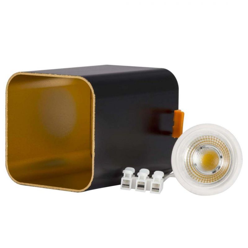 Supermarket Modern LED Square 3W Recessed Mini LED Downlight Spot Lamp Luxury Brass