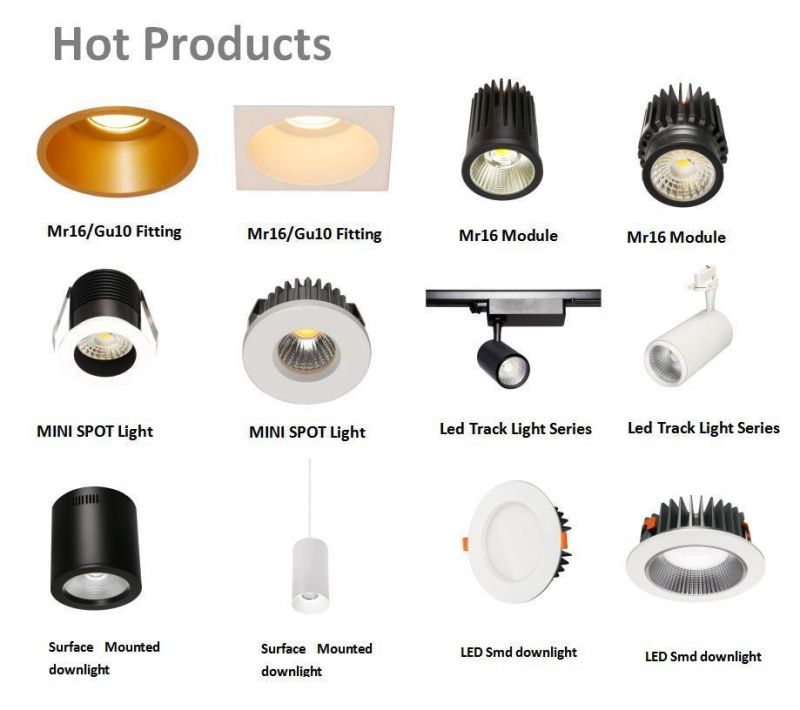 Recessed Spotlight Downlight Max50W Round MR16 GU10 Fixture Housing