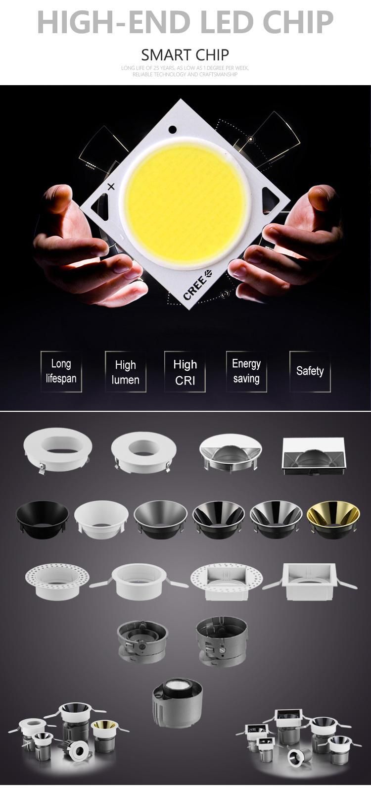 Rotated Waterproof IP65 LED Hotel LED Downlight 10W Cutout 75mm