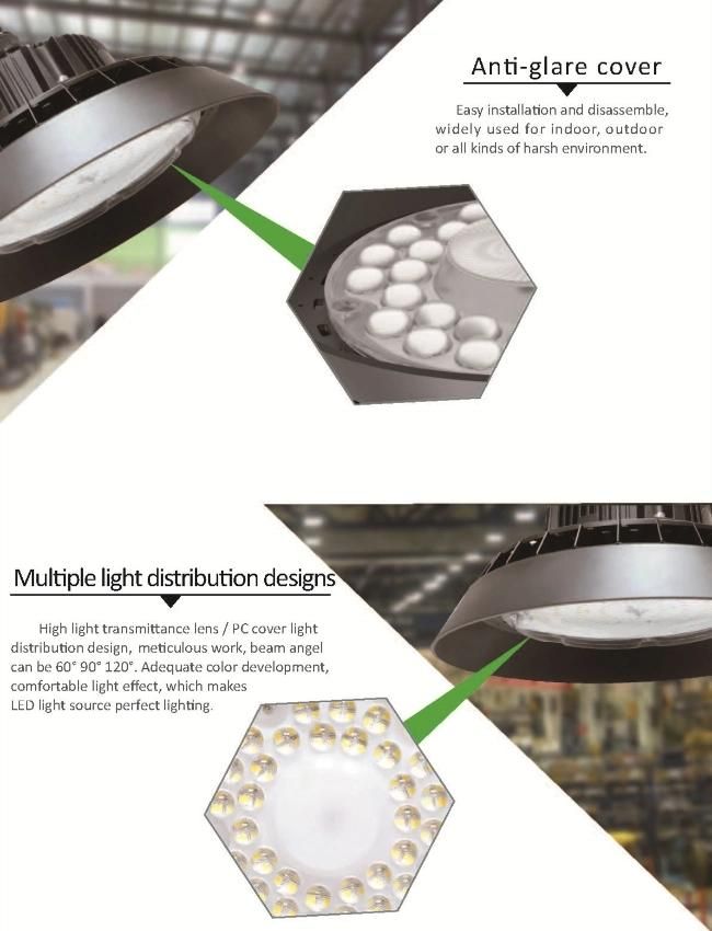 Wholesale Price List Powerful 50 100 150 200 W Watt Waterproof 5years Warranty Aluminum 3030 SMD UFO LED Highbay Light