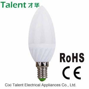 3W Ceramic Radiator Frosted Cover LED Bulb Candle