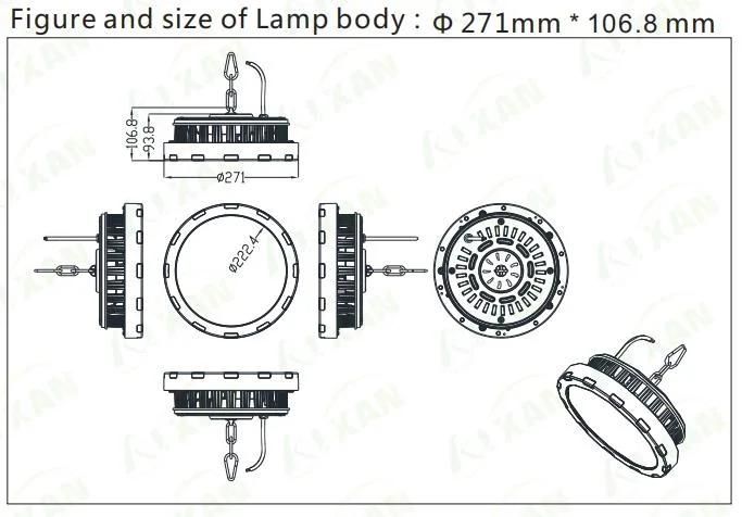 Commercial Lighting Industrial Lamp UFO LED High Bay Light 200W