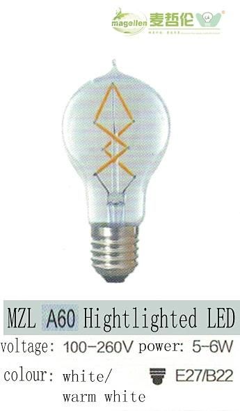 A60 5-6W E27/B22 Filament Lamp