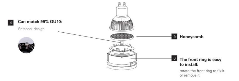 Good Price Modular Design for GU10 LED Ceiling Mounted Lighting