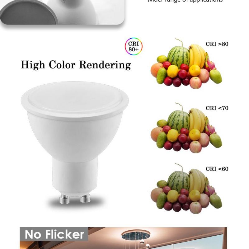 China Factory Price Energy Saving Lamp LED Bulb Light High Brightness 5W LED SMD GU10 Spotlight LED Lamp for Home Decoration Indoor Lighting CE RoHS ERP Approve