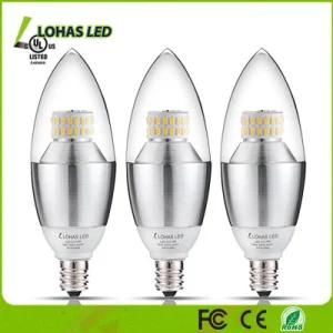 UL Ce RoHS Approval 6W (60W Equivalent) Dimmable Daylight White 5000K LED Candle Bulb