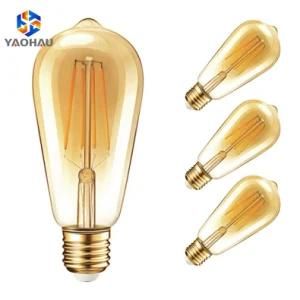 St64 Amber LED Filament Bulb E27/E26 LED Bulb Lights