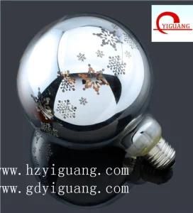 G125 E26 3.5-4W Decorative Silver Brokenled Filament Lamp Snowflake Pattern