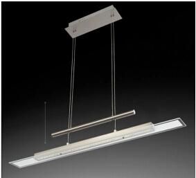 New Modern Height Adjustable Aluminum Satin Nickel Color Temperature Changing LED Touch Dimmer Pendant Light Lamp