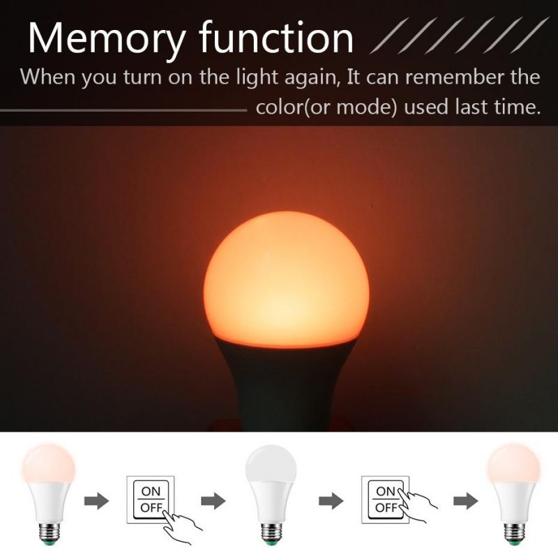 Smart Home Digital Dimmable RGBW Light WiFi+BLE LED Bulb with Alexa/Google Home Tuya Smart Life