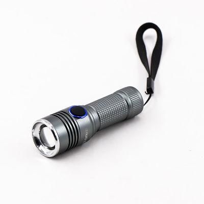 Rechargeable Zoomable Mini Torch LED Aluminum Alloy Flashlight for Indoor and Outdoor Use