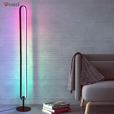 U-Shaped RGB Corner Dimmable Floor Lamp for Hotel Bedroom
