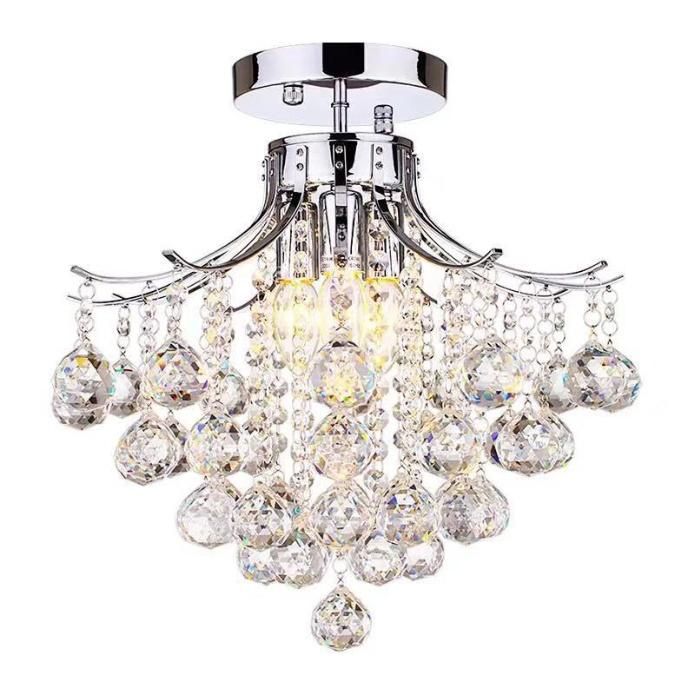 Hot Selling Crystal Lamp Modern Minimalist Bedroom Room Transparent Crystal Ceiling Light