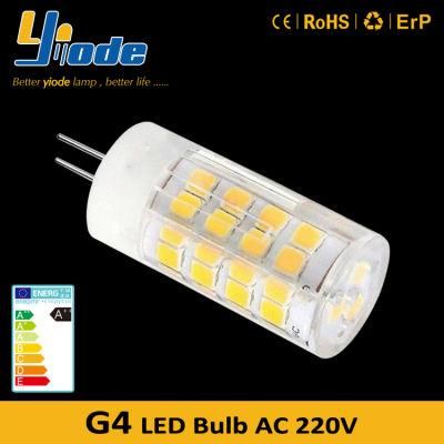 120V 220V G4 Jc Bipin LED Bulb 360 Degree 2835SMD 51SMD Ceramic LED Lamp for Chandelier
