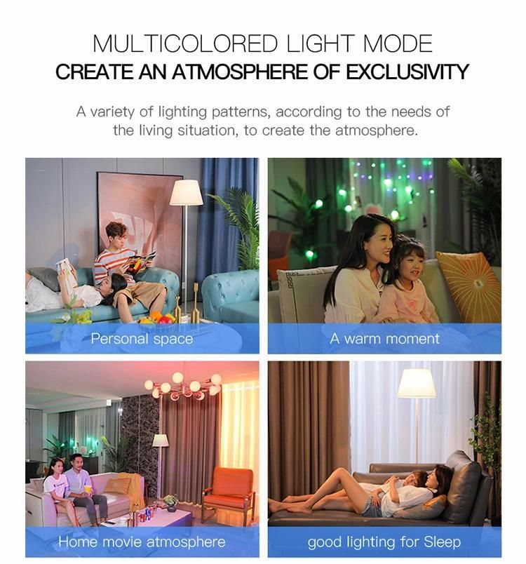 Hot Sale 12W E27 Color Changeable RGBW Blueteeth LED Wireless Smart Music Bulb Smart LED Music Bulb with Remote Control