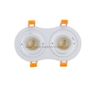 3W*2-8W*2 Round LED Ceiling Recessed Double Spot Light IP20 Residential LED Downlight