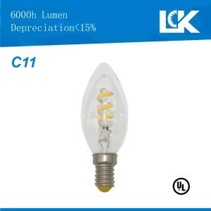 3W 300lm B10 E12 New Dimmable Spiral Filament Bulb LED Light