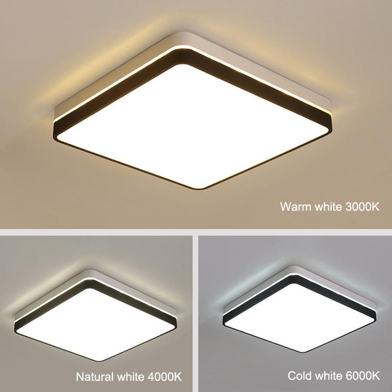 LED Masrer Bedroom Lamps Simple Style Square Ceiling Light