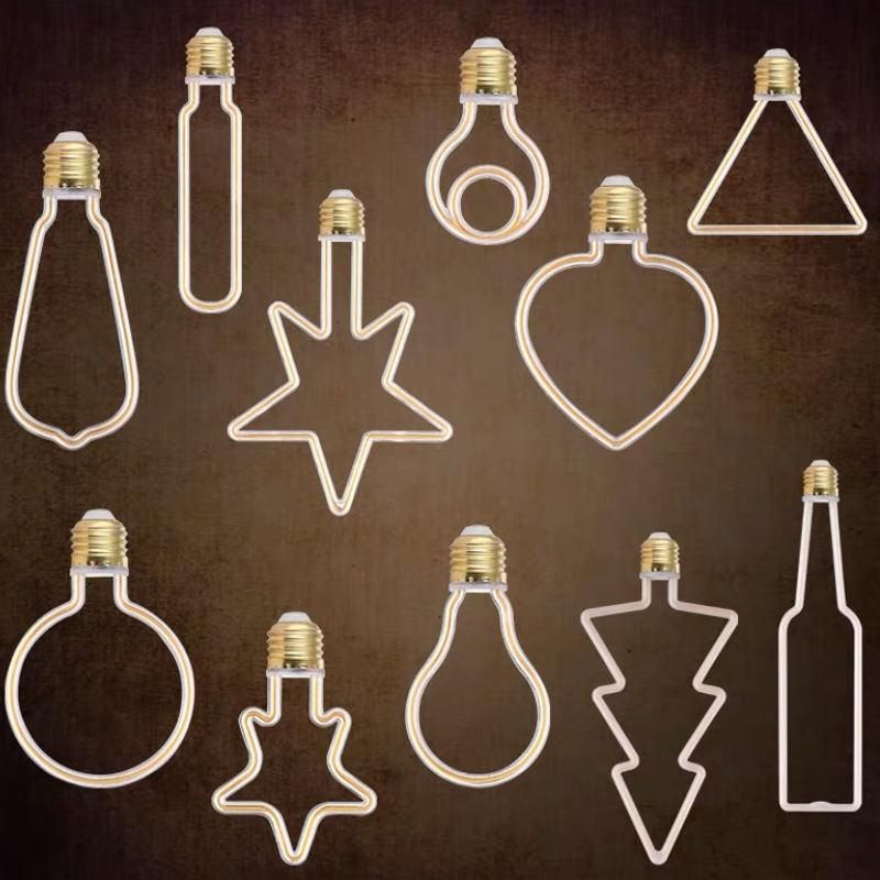 Simva LED Plastic Flexible Line Light+ Warm Smart Bulb Light Dimmable Retro LED Filament Bulb Color Filament Bulb