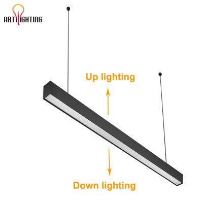 Wholesale Office Lighting Fixture 4 Feet Square Surface Indoor Black up Down LED Linear Light