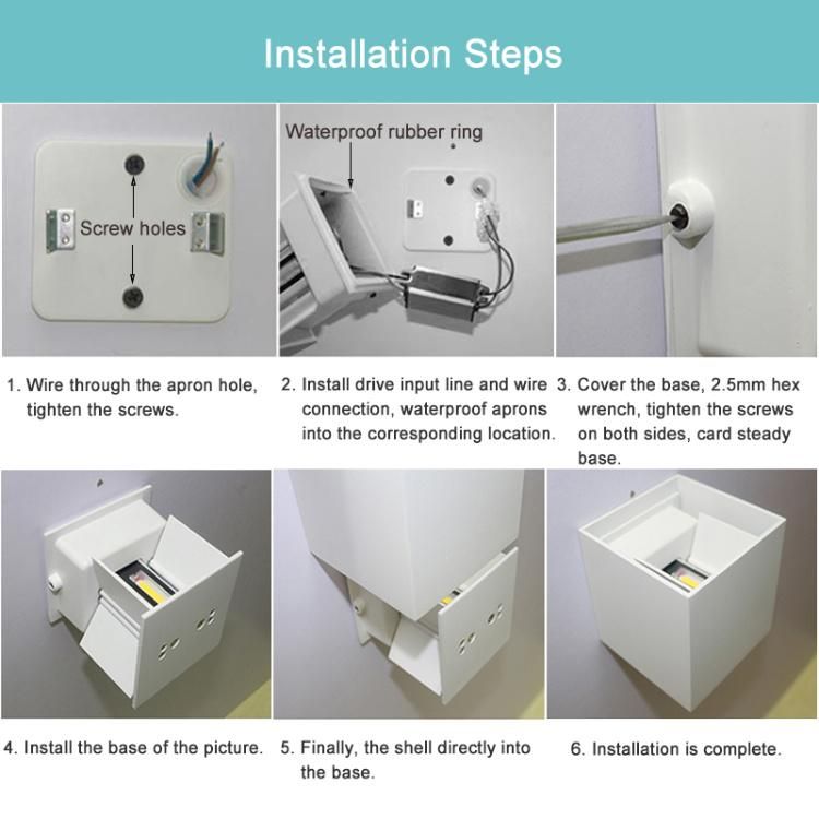 Fixture Washer Mount Design Electric Lampara for LED Wall Light