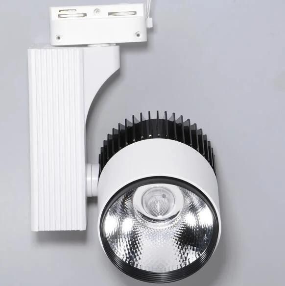Adjustable COB LED Track Light Spot Ceiling Lighting 30W 3000K Warm White