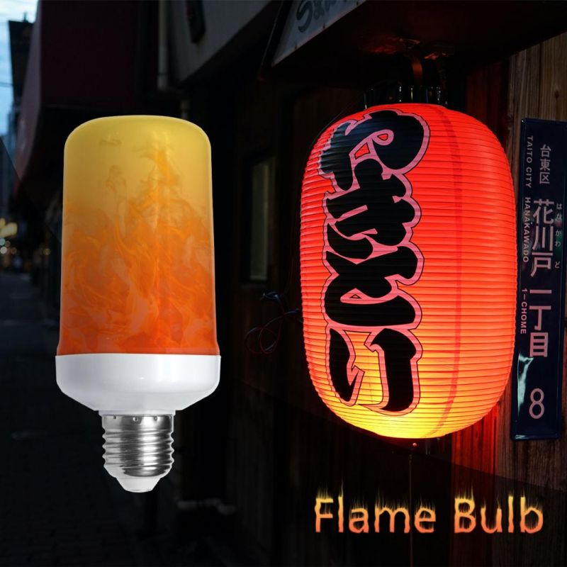 LED Flame Effect Light Bulb 3 Modes 220-240V E27 Base Fire Light Bulb Holiday Party Decorations Flame Light Bulb