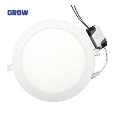 Ultra Slim LED 6W/12W/18W/24W Panel Round Embedded Iron Plastic Lamp for Indoor Lighting