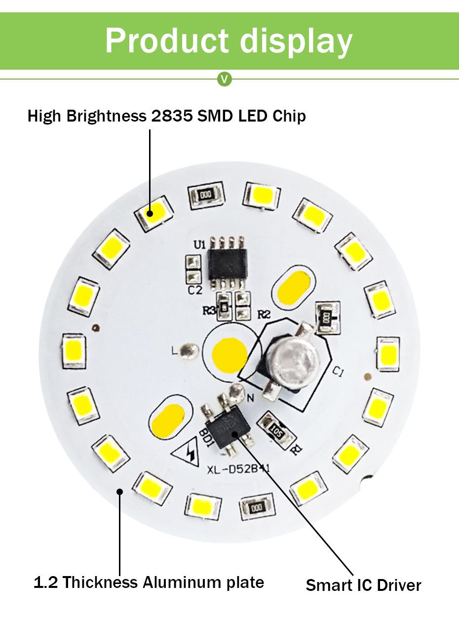 Driverless LED Recessed Downlight 2-in-1 SMD 2835 3W 5W 7W 9W 12W AC220V LED Ceiling Spot Light Bedroom Indoor Lighting