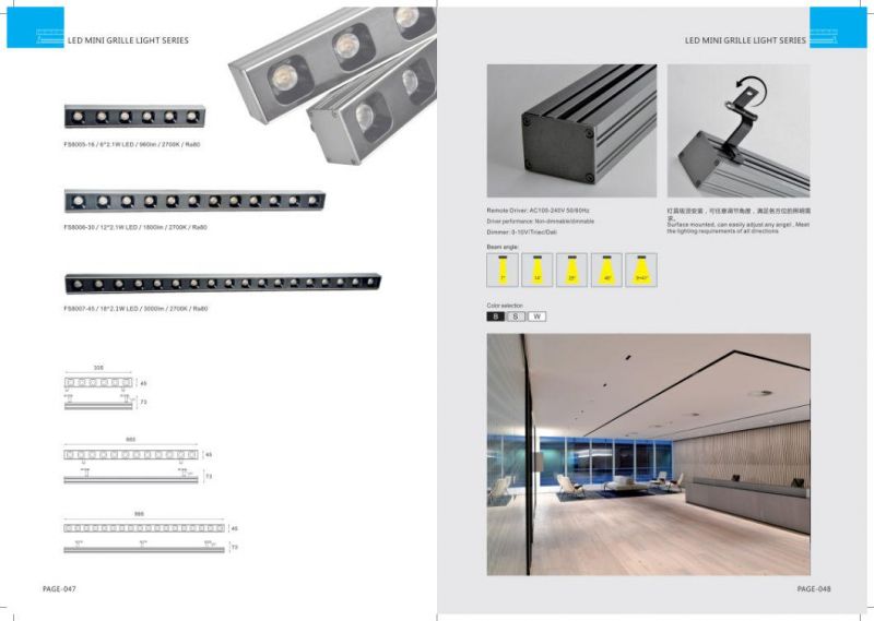 Trimless Tiltable Timless Wall Washer Linear Light