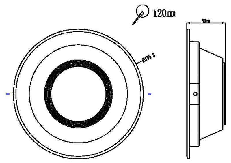 Round Aluminum Heatsink LED Lamp Adjustable Ring Downlight Fixture Showroom Recessed Lights 5W COB LED Down Light