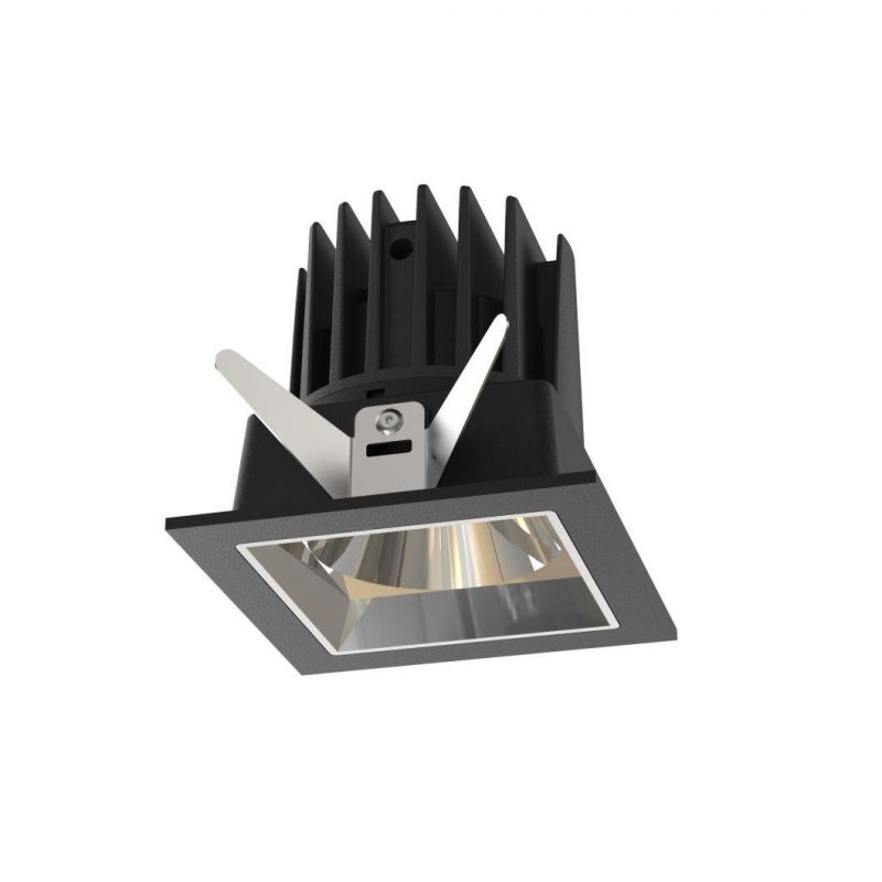 10W 3000K Square Cut-out Adjustable Angle Multiple Optics Optional Down Light LED COB Light