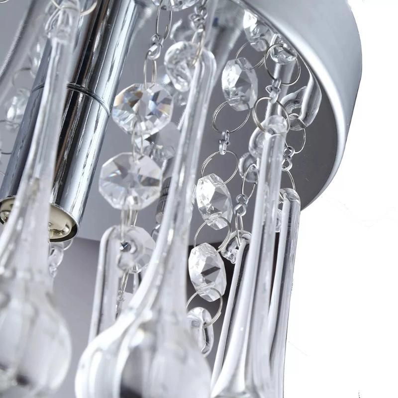 Creative Mini Personality Raindrop Crystal Chandelier K9 Ceiling Light Simple Crystal Ceiling Lamp