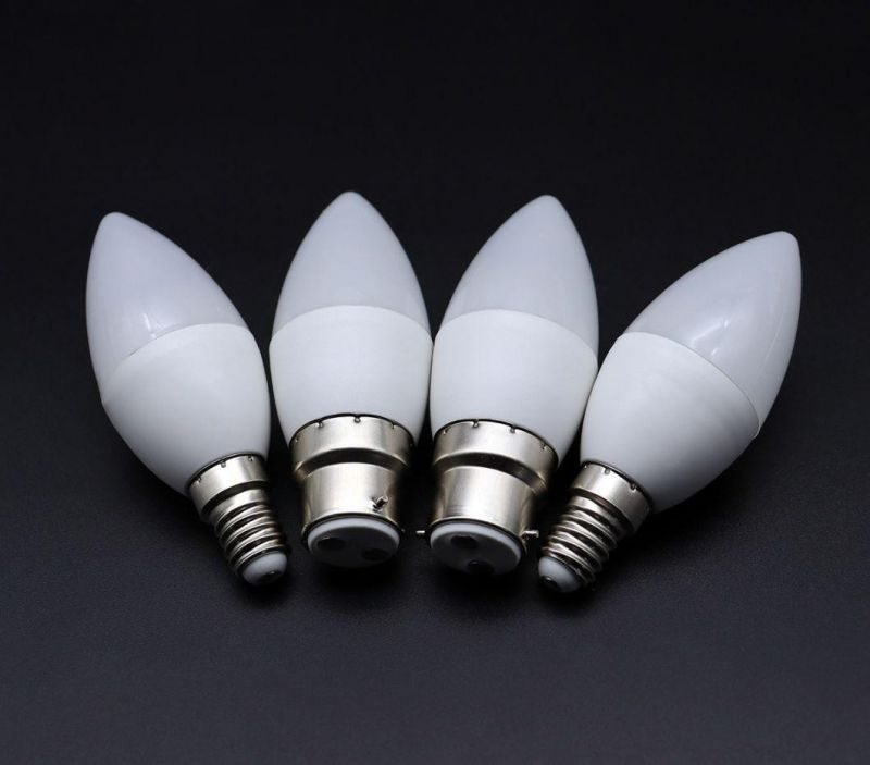 China Factory Price Candle Light C37 5W E14 E27 B22 LED Bulb Light Energy Saving Lamp with CE RoHS ERP LED Bulb Indoor Lighting