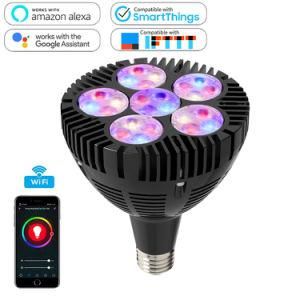 Remote Control Voice Control Color Changing Smart PAR38 WiFi Bulb LED 50W