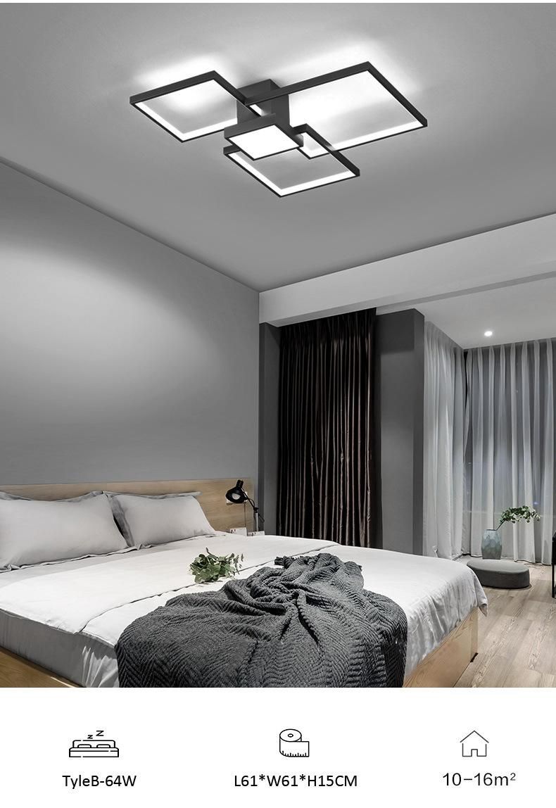 Acrylic LED Square Creative Nordic Modern Ceiling Lamp Lighting for Bedroom