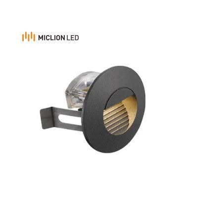 China Manufacturer Aluminum Die-Casting Wall Light Round Shape Recessed 2W with Ce RoHS